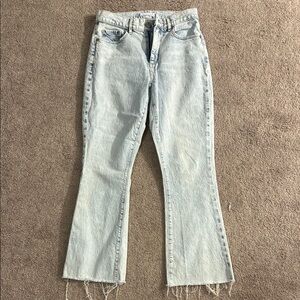 LOFT Blue Flare Wide Leg Jeans